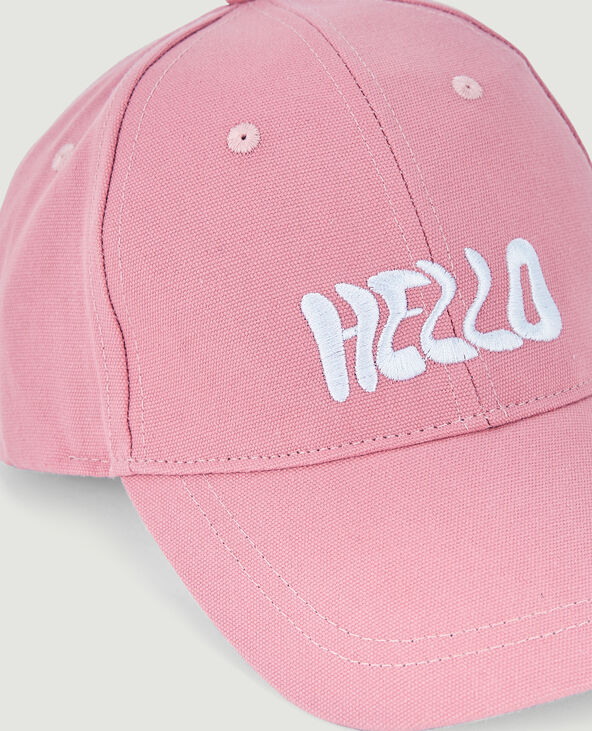 Casquette avec broderie rose - Pimkie