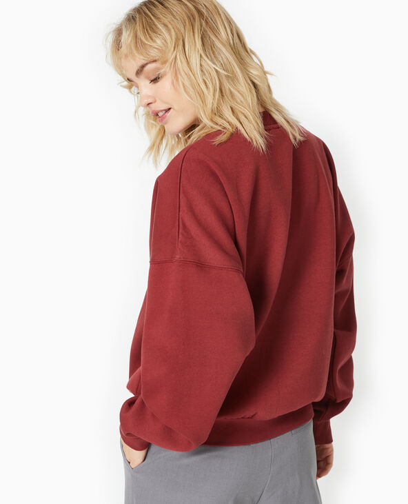 Sweat oversize avec print CHICAGO bordeaux - Pimkie