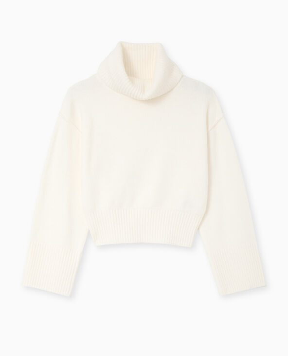 Pull col boule avec manches larges blanc - Pimkie