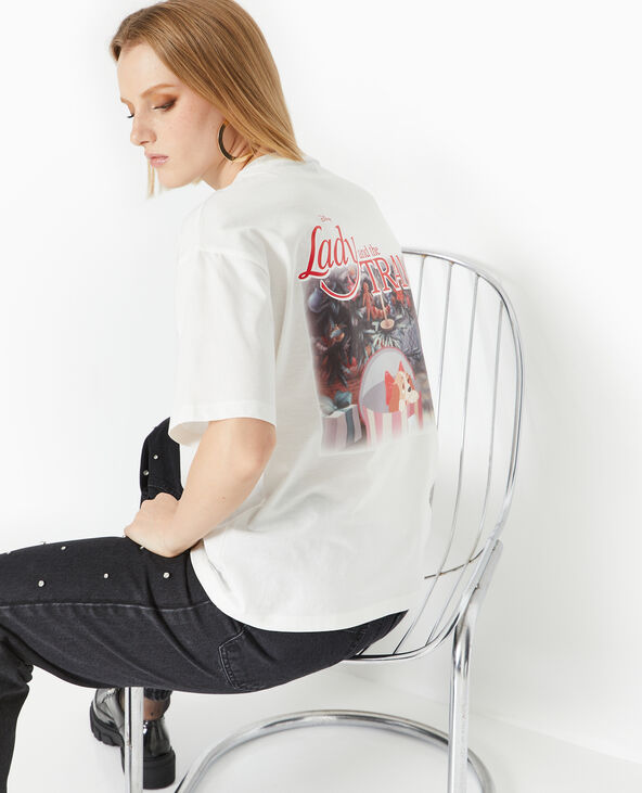 T-shirt oversize LADY AND THE TRAMP blanc - Pimkie