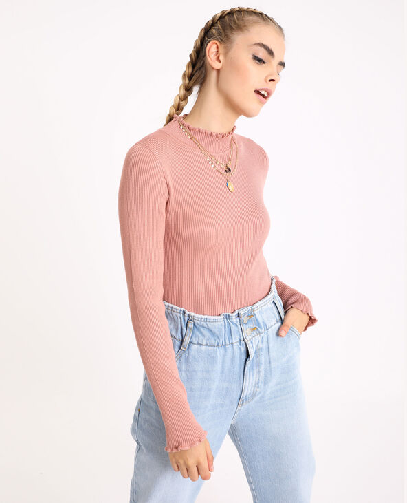 Pull fin côtelé rose clair - Pimkie