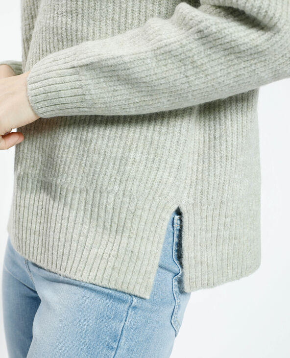 Pull en laine vert de gris - Pimkie