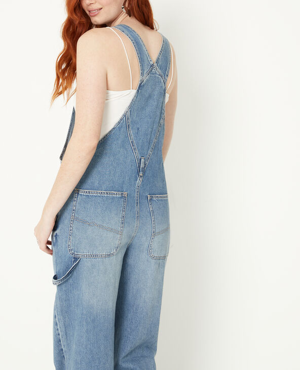Salopette baggy en jean bleu - Pimkie