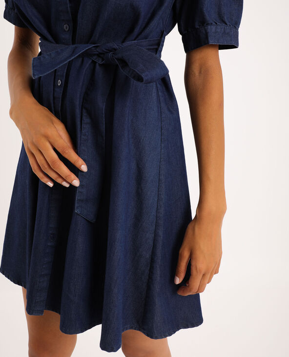 Robe chemisier en jean bleu marine - Pimkie