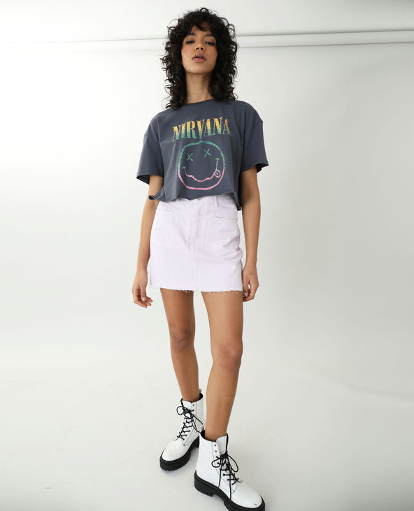 Jupe en jean lilas - Pimkie