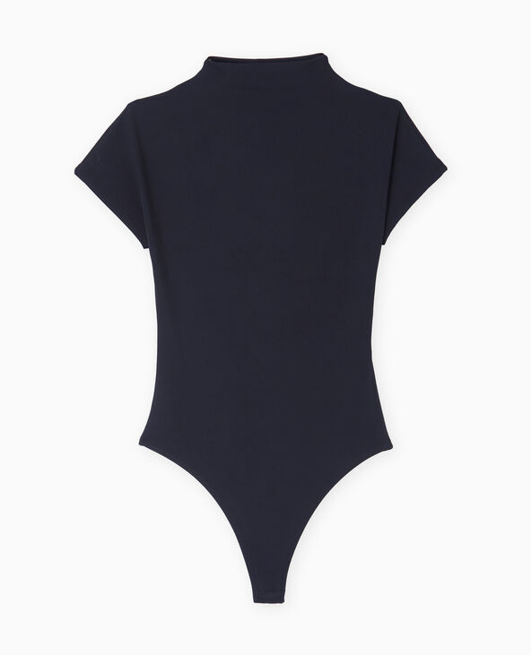 Body manches courtes col montant noir - Pimkie