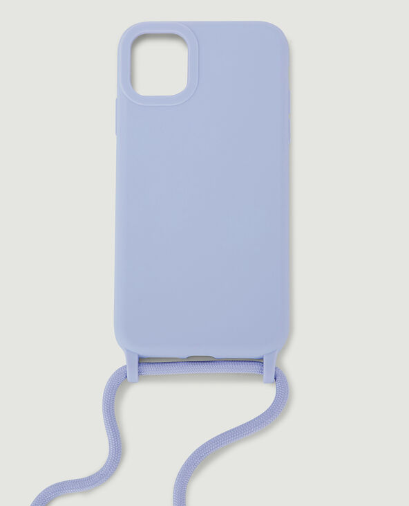 Coque iPhone avec bandoulière lilas - Pimkie