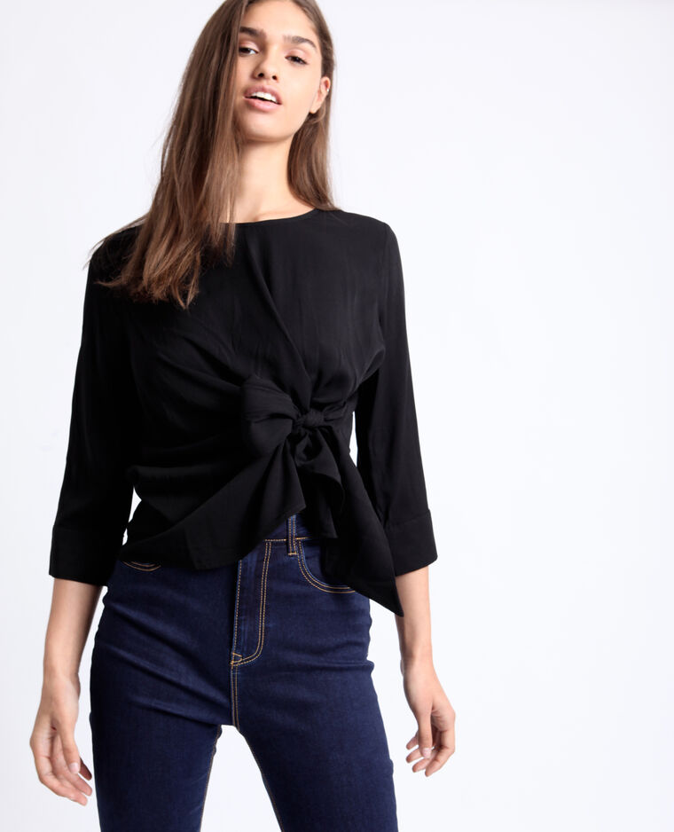 Blouse unie noir - Pimkie