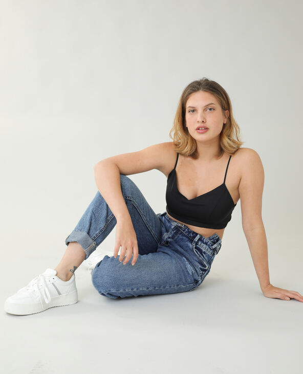 Brassière effet soie noir - Pimkie
