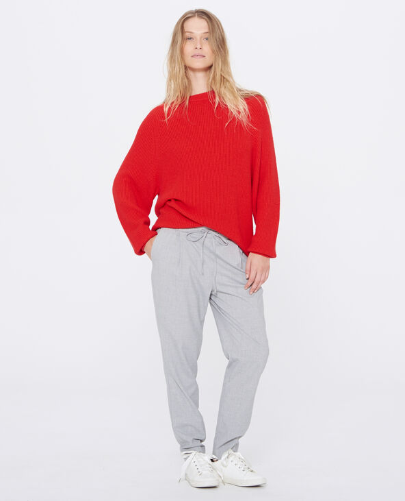 Pull rouge long outlet