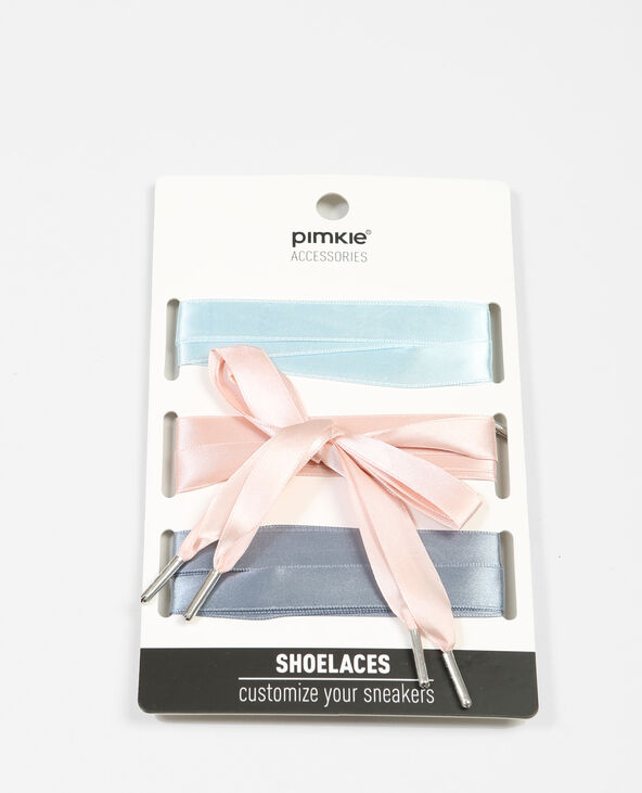 Lot de 3 paires de lacets satinés rose - Pimkie