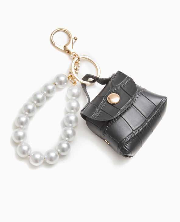 Bijou de sac avec perles et mini-sac noir - Pimkie