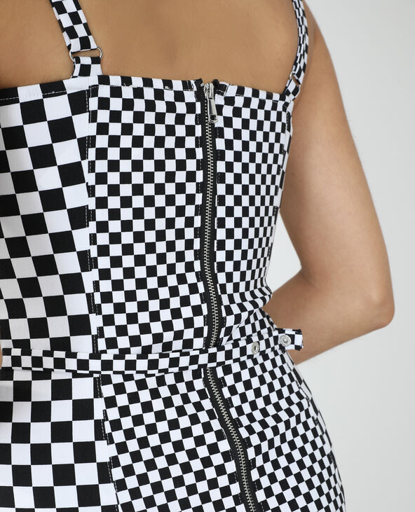 Robe damier noir - Pimkie