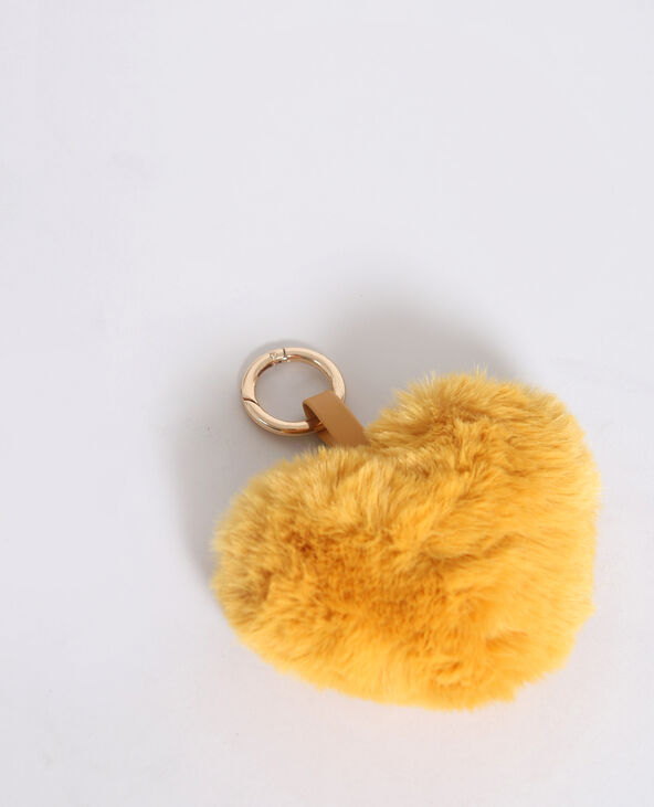 Porte-clés cœur jaune ocre - Pimkie