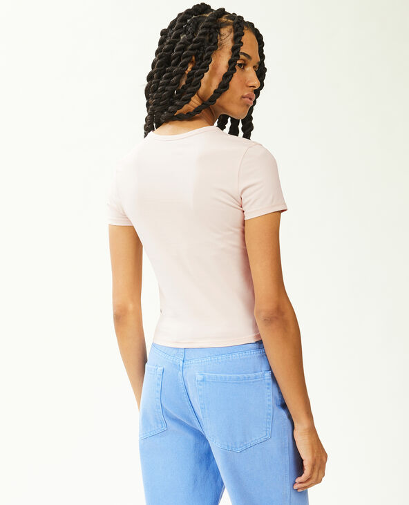 T-shirt cropped blanc - Pimkie