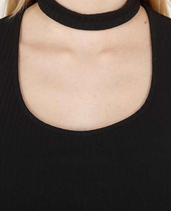 Cropped top choker noir - Pimkie