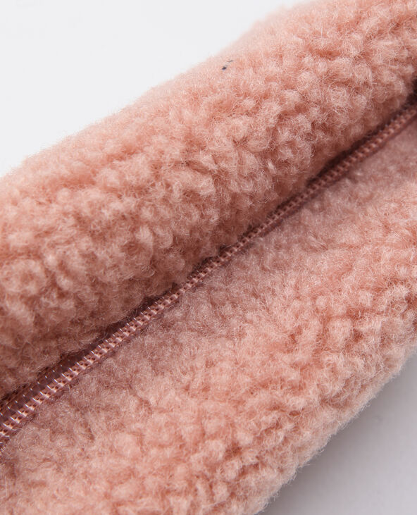 Trousse fausse fourrure rose - Pimkie