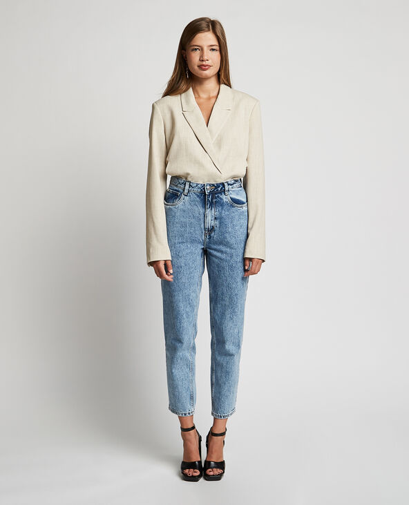 Jean mom taille haute bleu - Pimkie