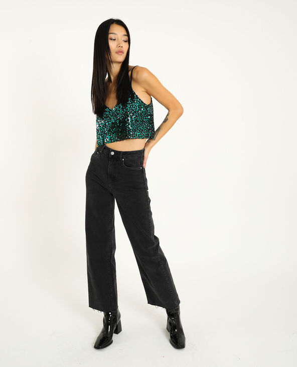 Bralette à sequins bleu turquoise - Pimkie