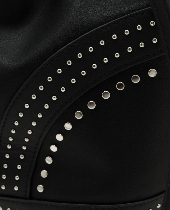 Sac seau en faux cuir noir - Pimkie