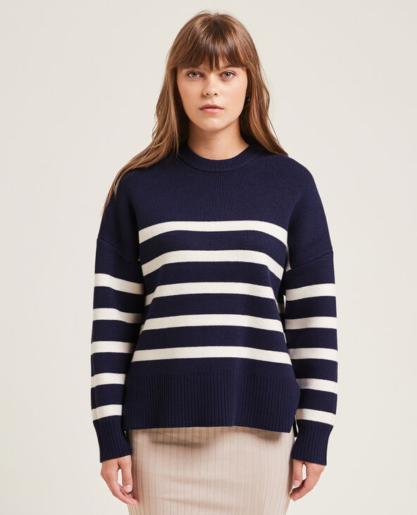 Pull marin en maille bleu marine - Pimkie