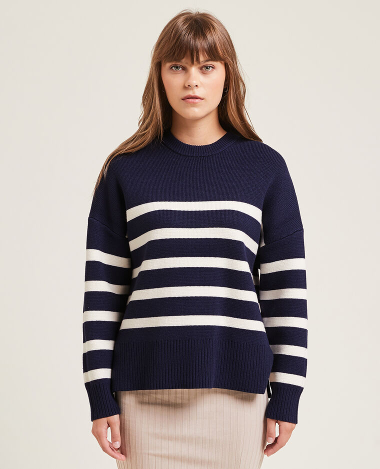 Pull marin en maille bleu marine - Pimkie
