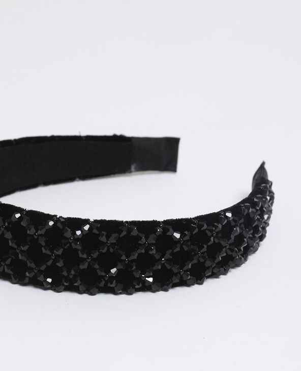 Serre-tête à perles noir - Pimkie
