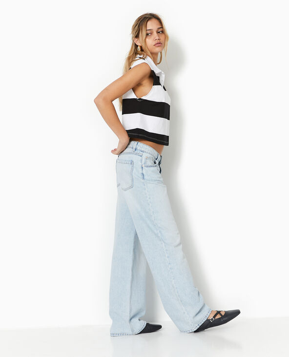 Jean wide taille basse bleu clair - Pimkie