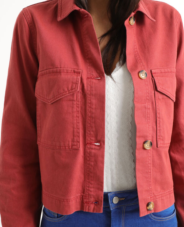 Veste droite bordeaux - Pimkie