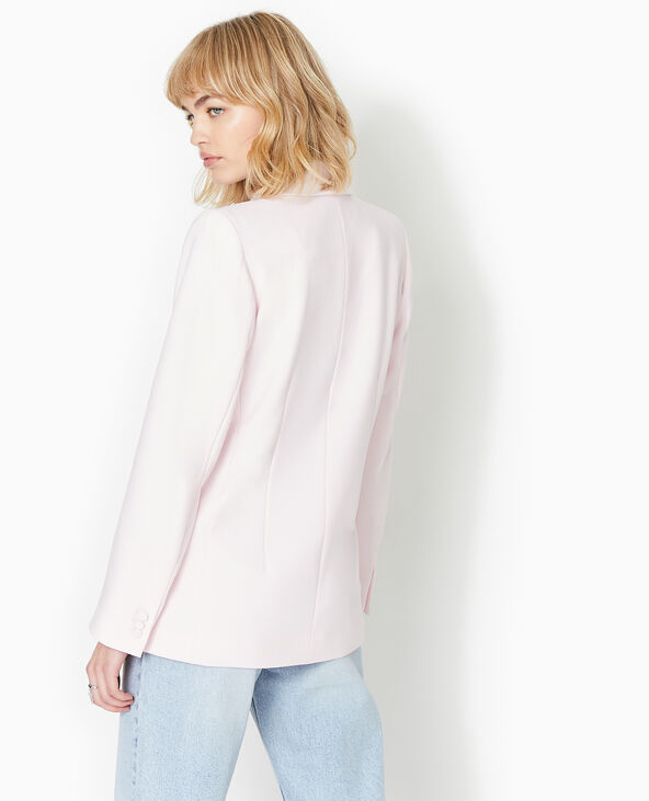 veste blazer col croisé rose clair - Pimkie