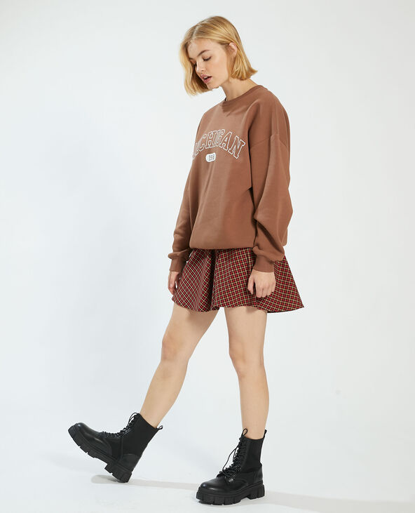Sweat oversize Michigan marron - Pimkie