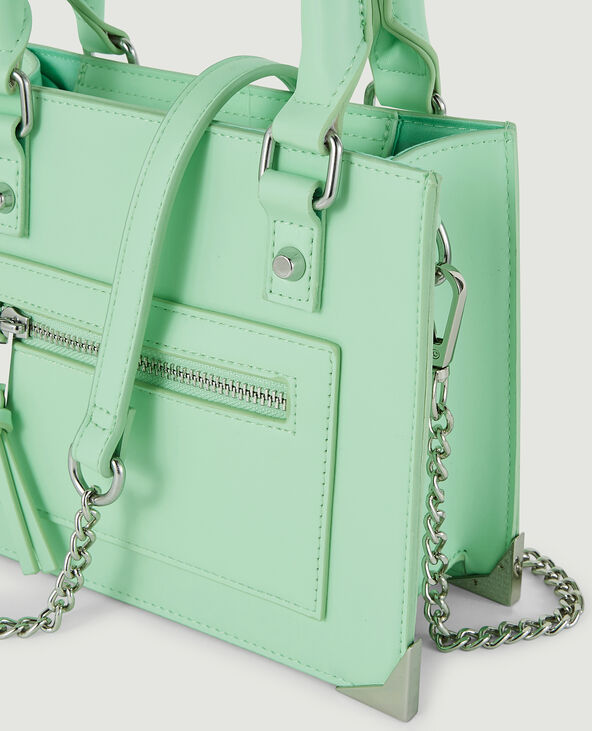 Sac boxy avec chaîne vert anis - Pimkie