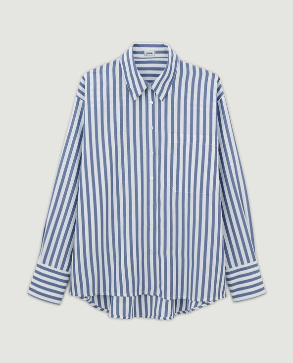 Chemise oversize rayée bleu - Pimkie