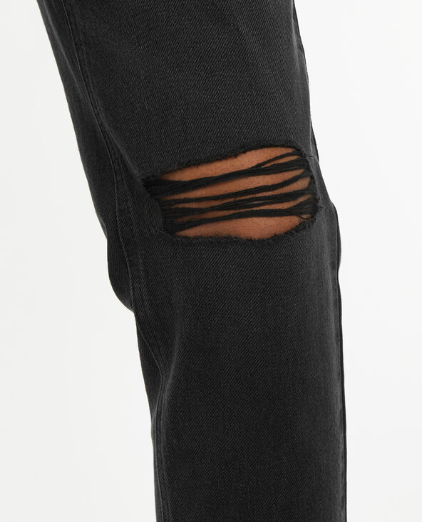 Jean mom taille haute trashé noir - Pimkie