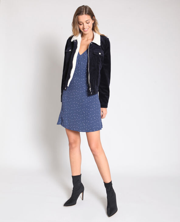 Robe à manches longues bleu marine - Pimkie