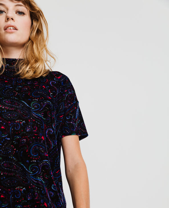 Robe à imprimé cachemire bleu marine - Pimkie