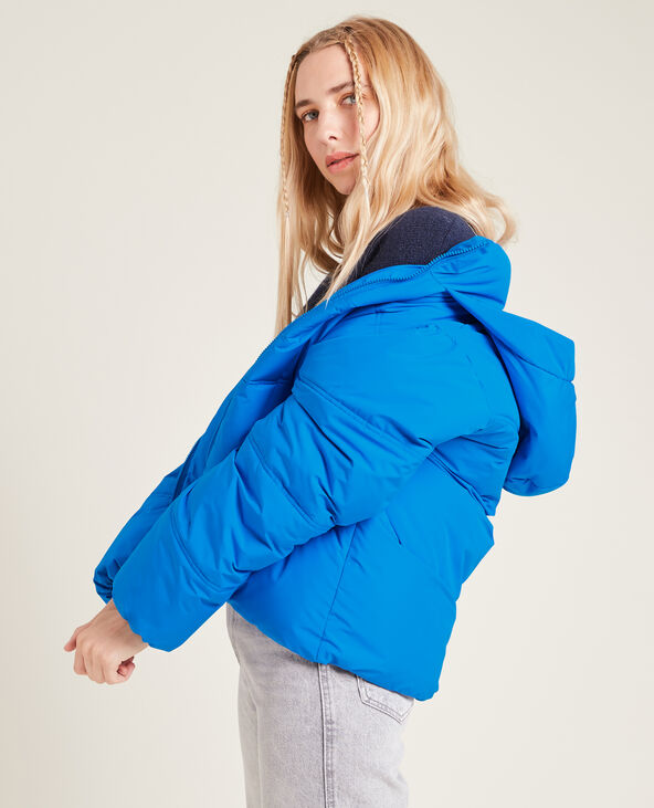 Doudoune oversize avec capuche bleu électrique - Pimkie