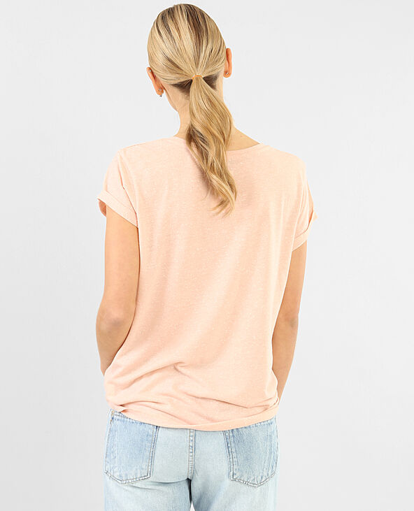 T-shirt femme moucheté rose clair - Pimkie