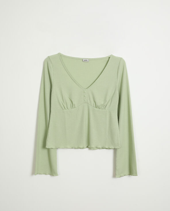 Top manches longues vert - Pimkie