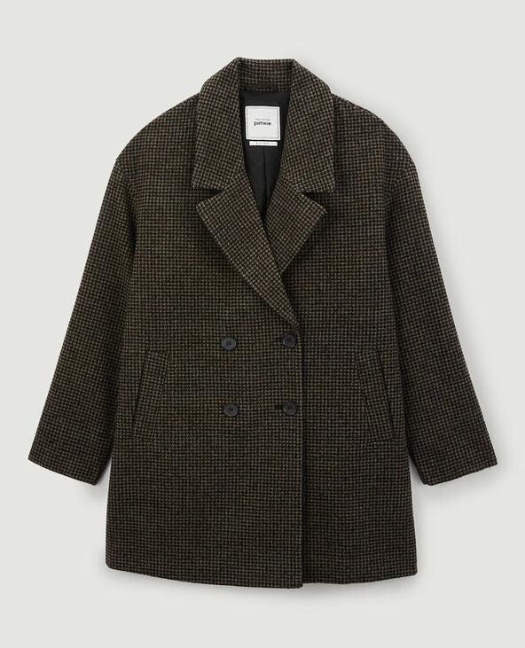 Manteau court oversize taupe - Pimkie