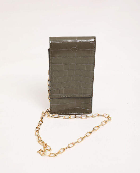Pochette pour smartphone avec bandoulière taupe - Pimkie