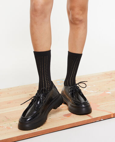 Paire de chaussettes en maille fantaisie ajourée noir - Pimkie