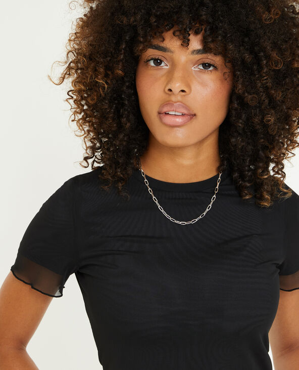 Top court en tulle noir - Pimkie