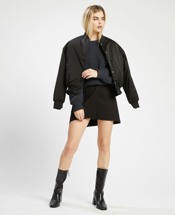 Mini-jupe porte-feuille noir - Pimkie