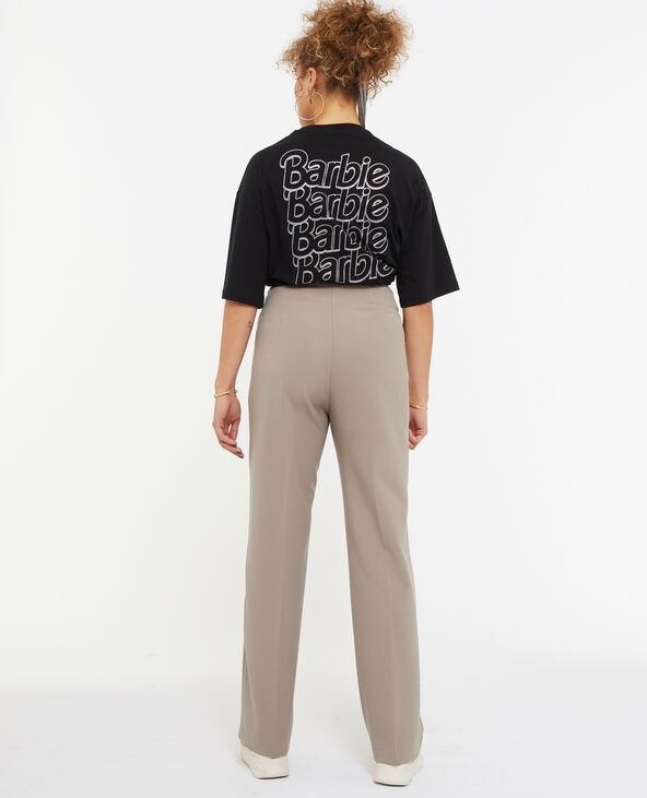 Pantalon droit avec coutures pincées beige - Pimkie