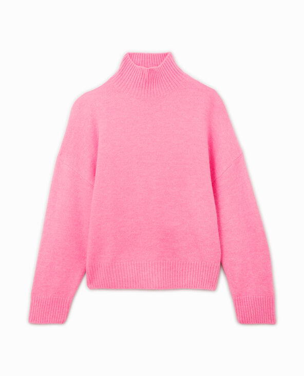 Pull oversize col montant rose - Pimkie