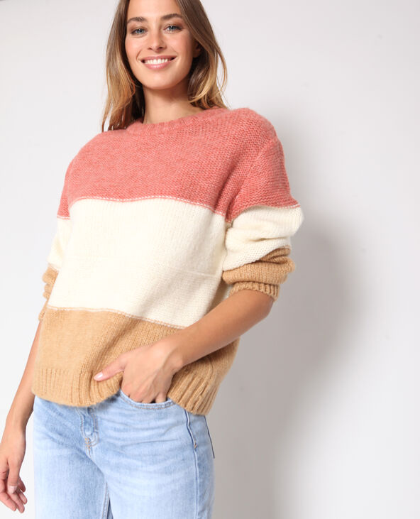 Pull à rayures rose - Pimkie