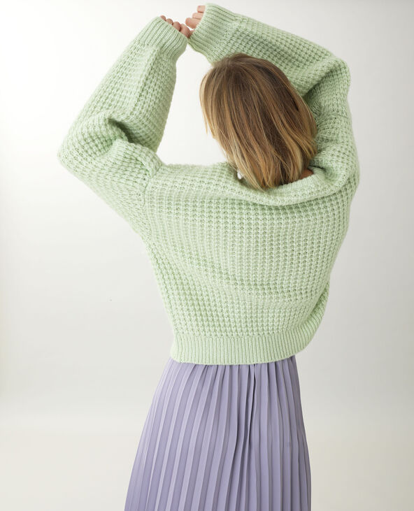 Pull grosse maille vert clair - Pimkie