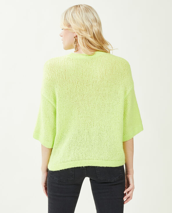 Pull manches courtes vert anis - Pimkie