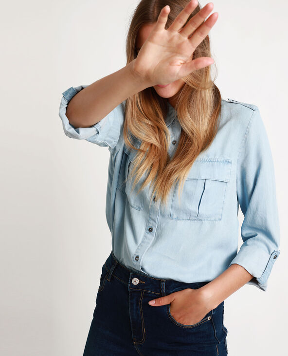 Chemise en jean Jean bleached - Pimkie